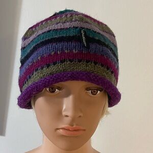 Colorful Striped Knit Beanie